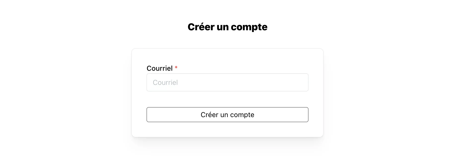 Création du compte