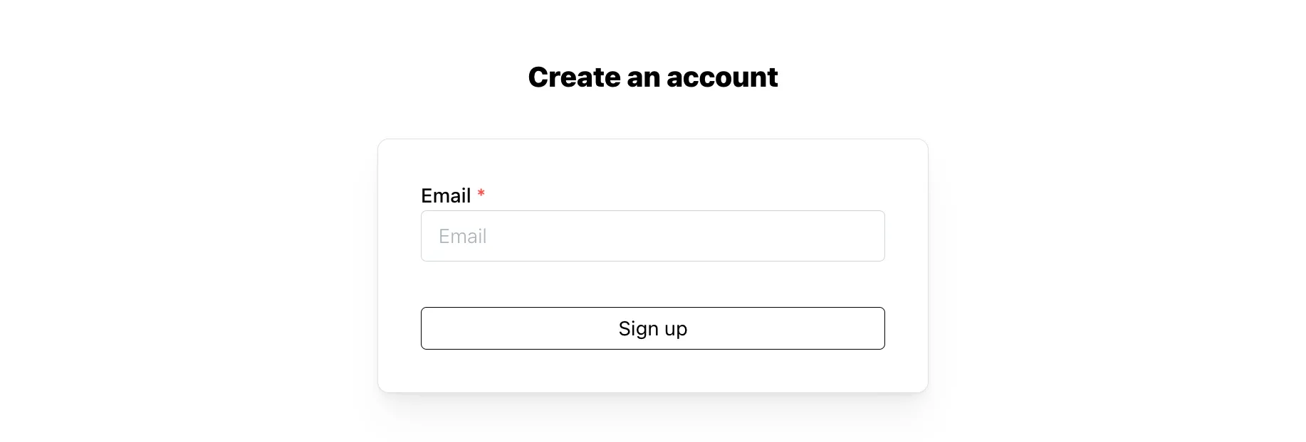 Account creation